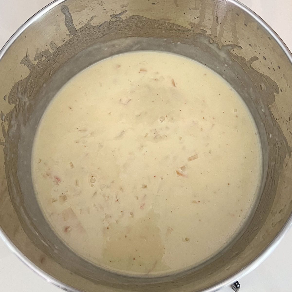 lemon sauce after adding cream and mustard.
