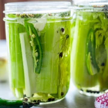 2 jars of pickled celery.