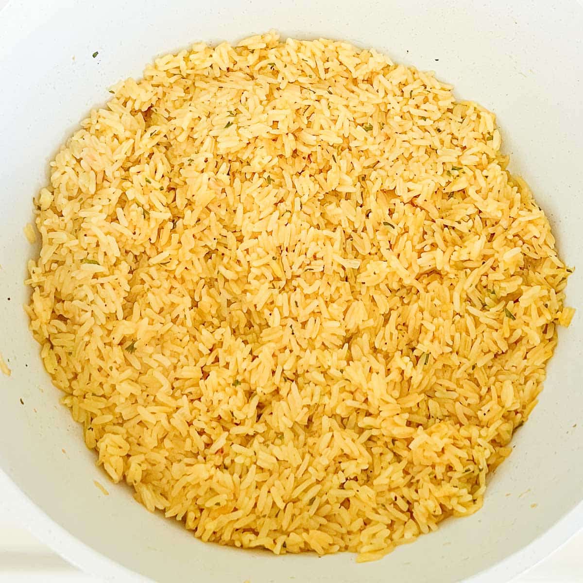 cooked rice before adding dill.