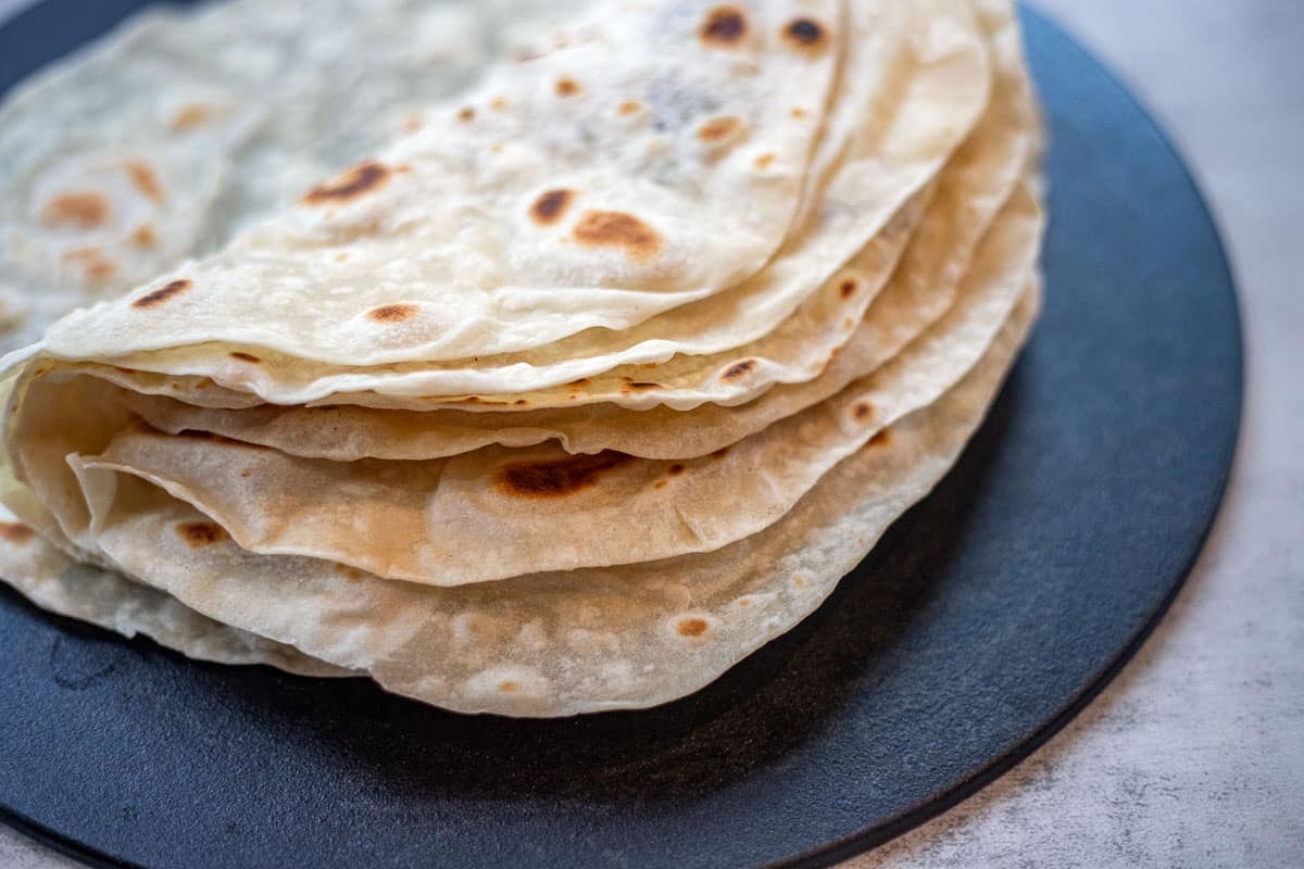 sourdough discard crackers on a cast iron skillet.