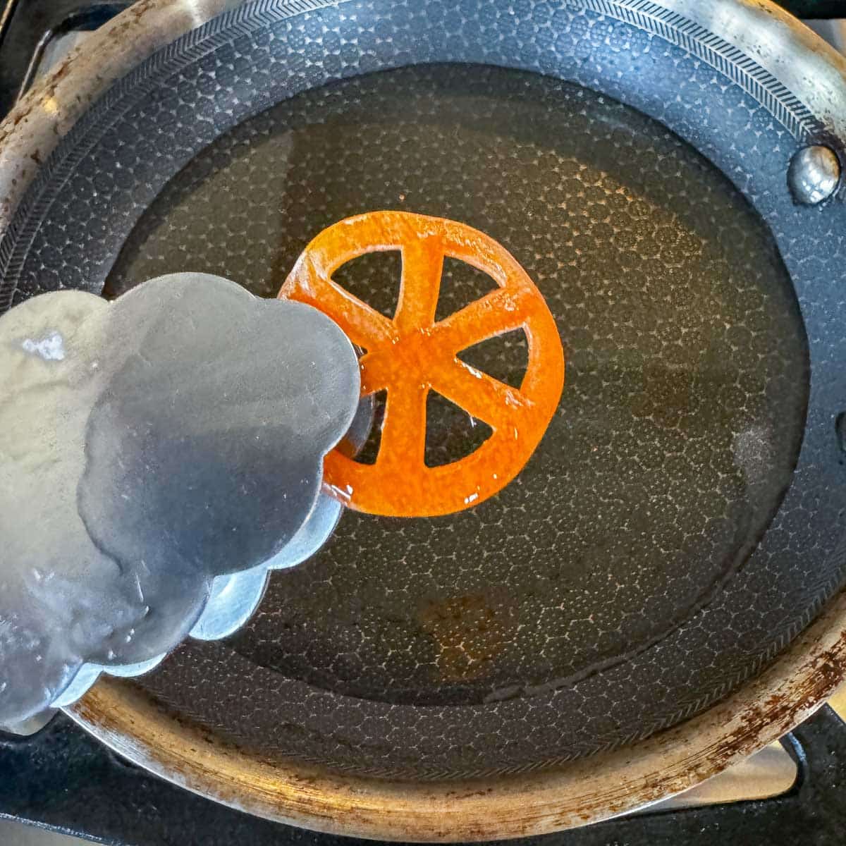 chicharrones getting ready to be fried in oil.