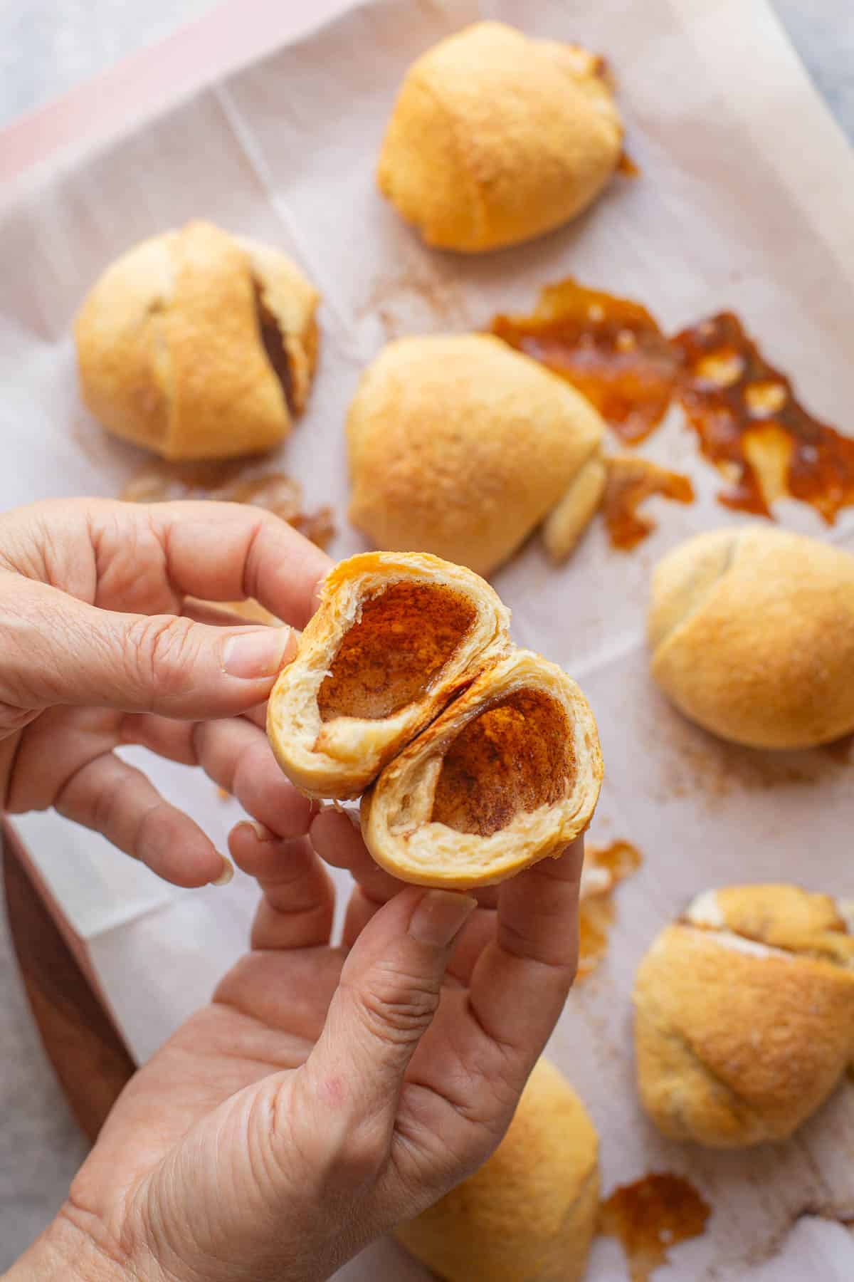 empty tomb rolls with hollow center.