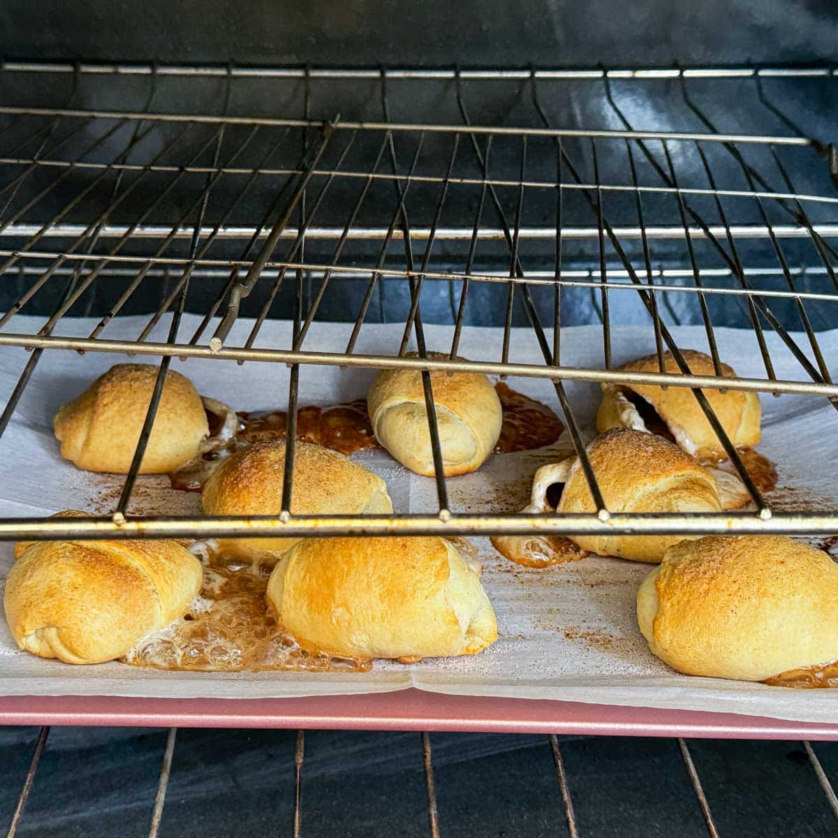 resurrection rolls in the oven.