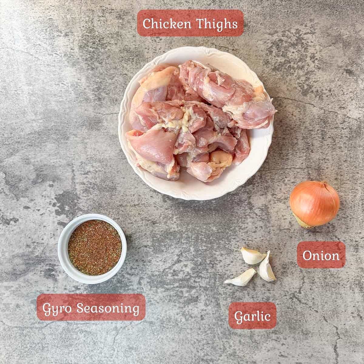chicken gyro recipe ingredients.