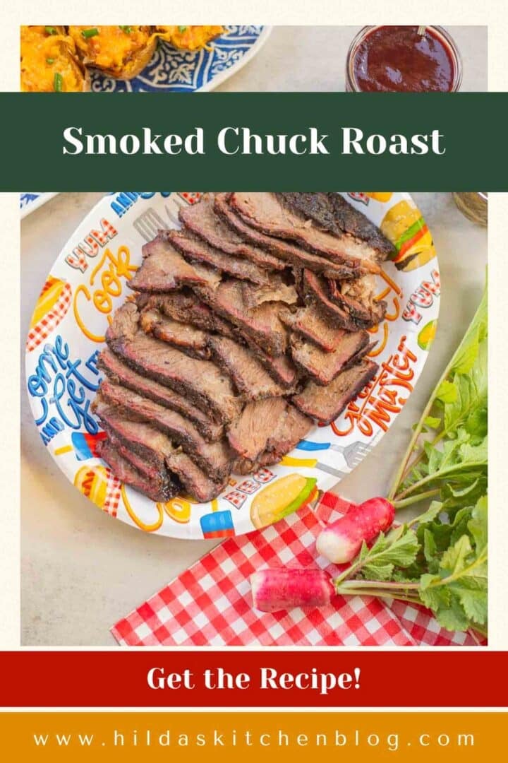 sliced smoked roast with fixings.