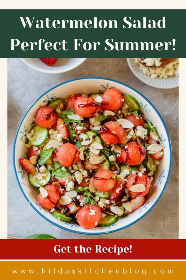watermelon salad in a bowl.