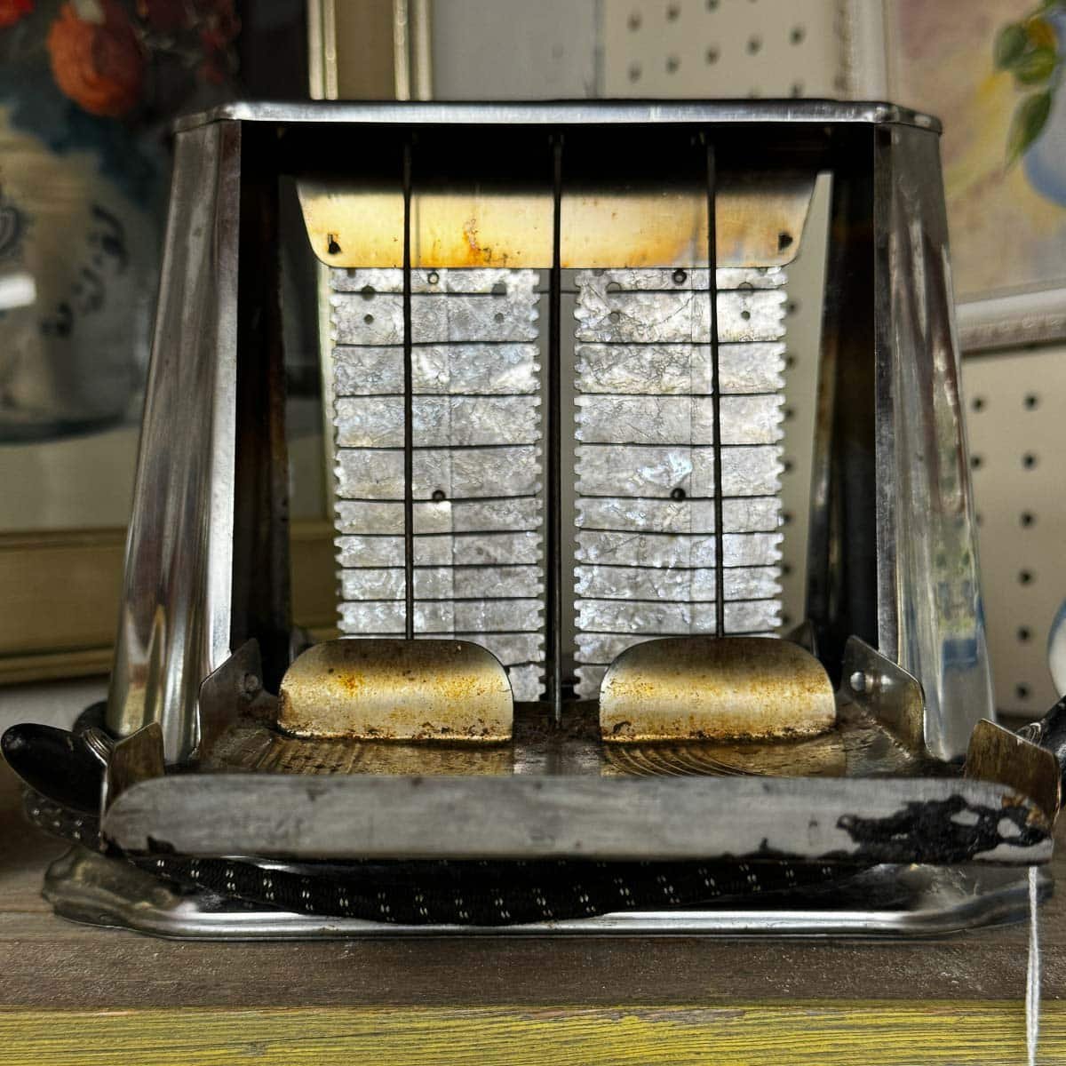 retro toaster open