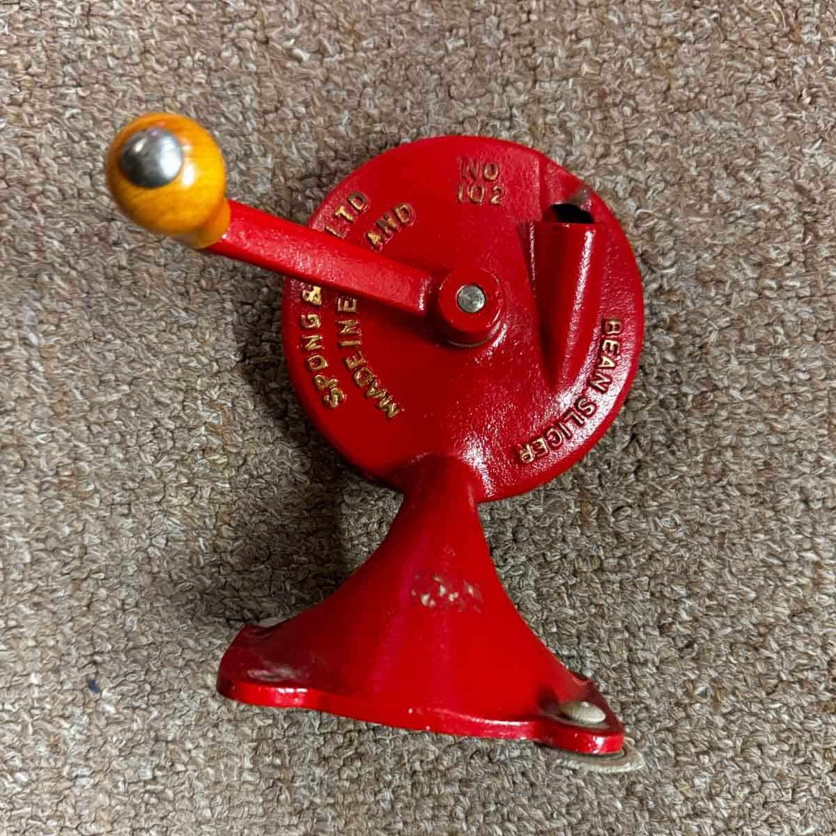 red retro bean slicer