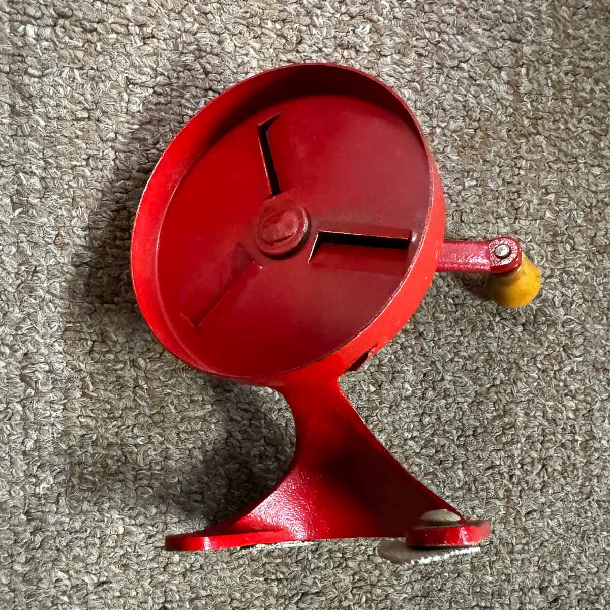 red retro bean slicer