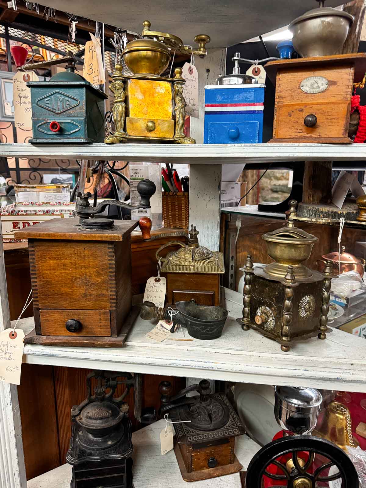 retro coffee grinders. 