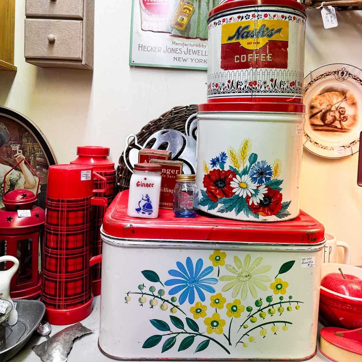 old fashioned tins. 
