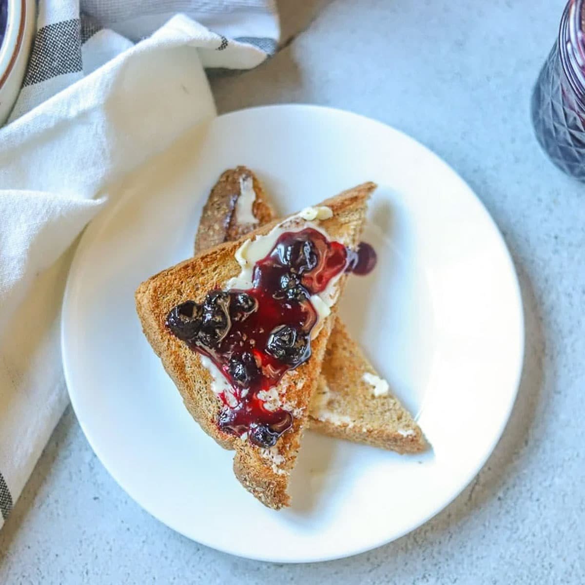 huckleberry jam on toast.