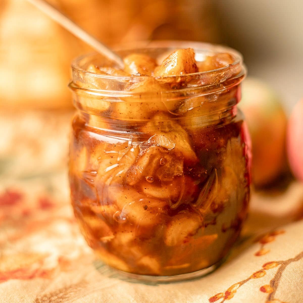 A jar of apple compote.