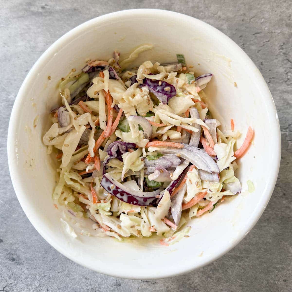 coleslaw after mixing.