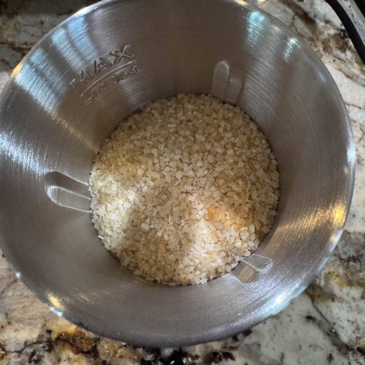 smoked salt in a grinder.
