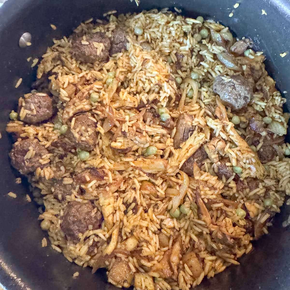 biryani in a pot.