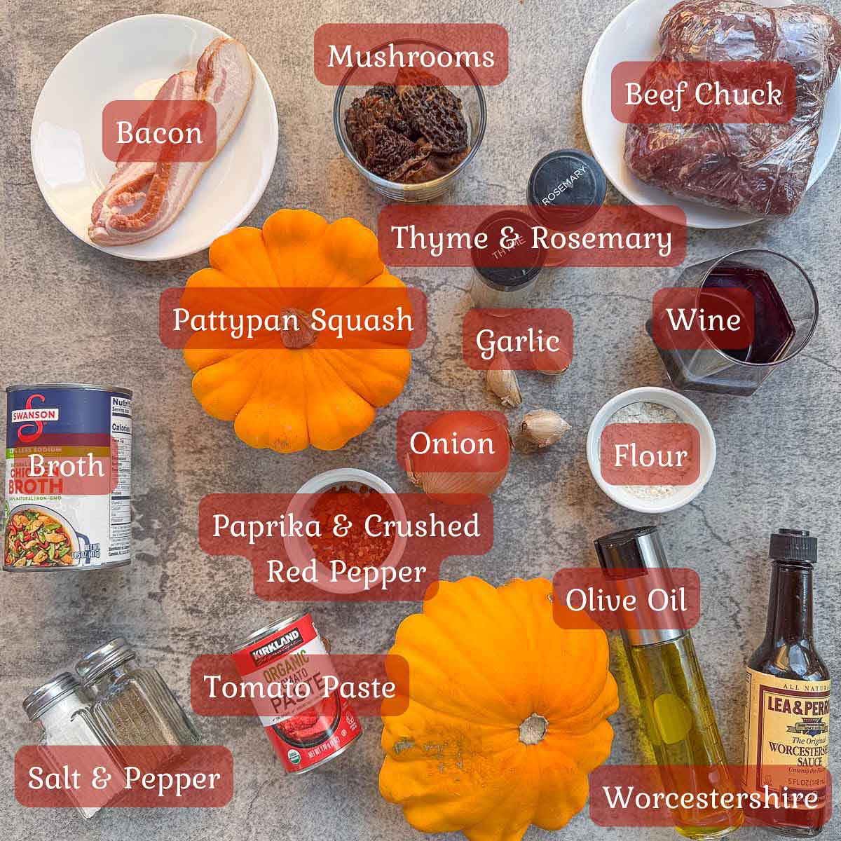 pattypan squash recipe ingredients.