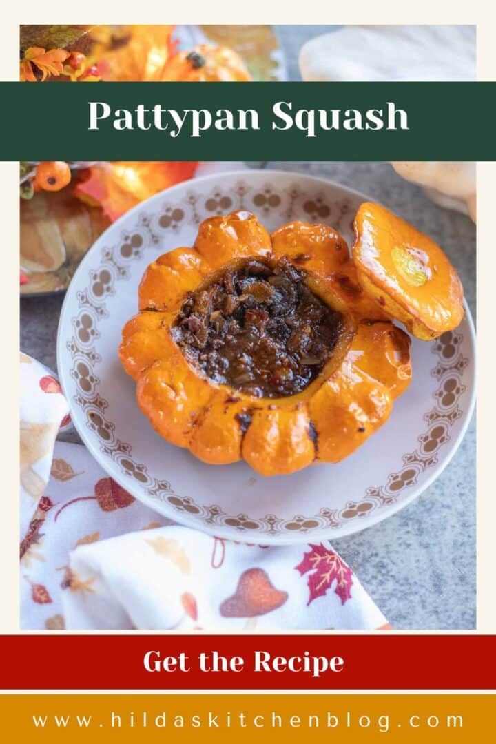 meat-stuffed pattypan squash.