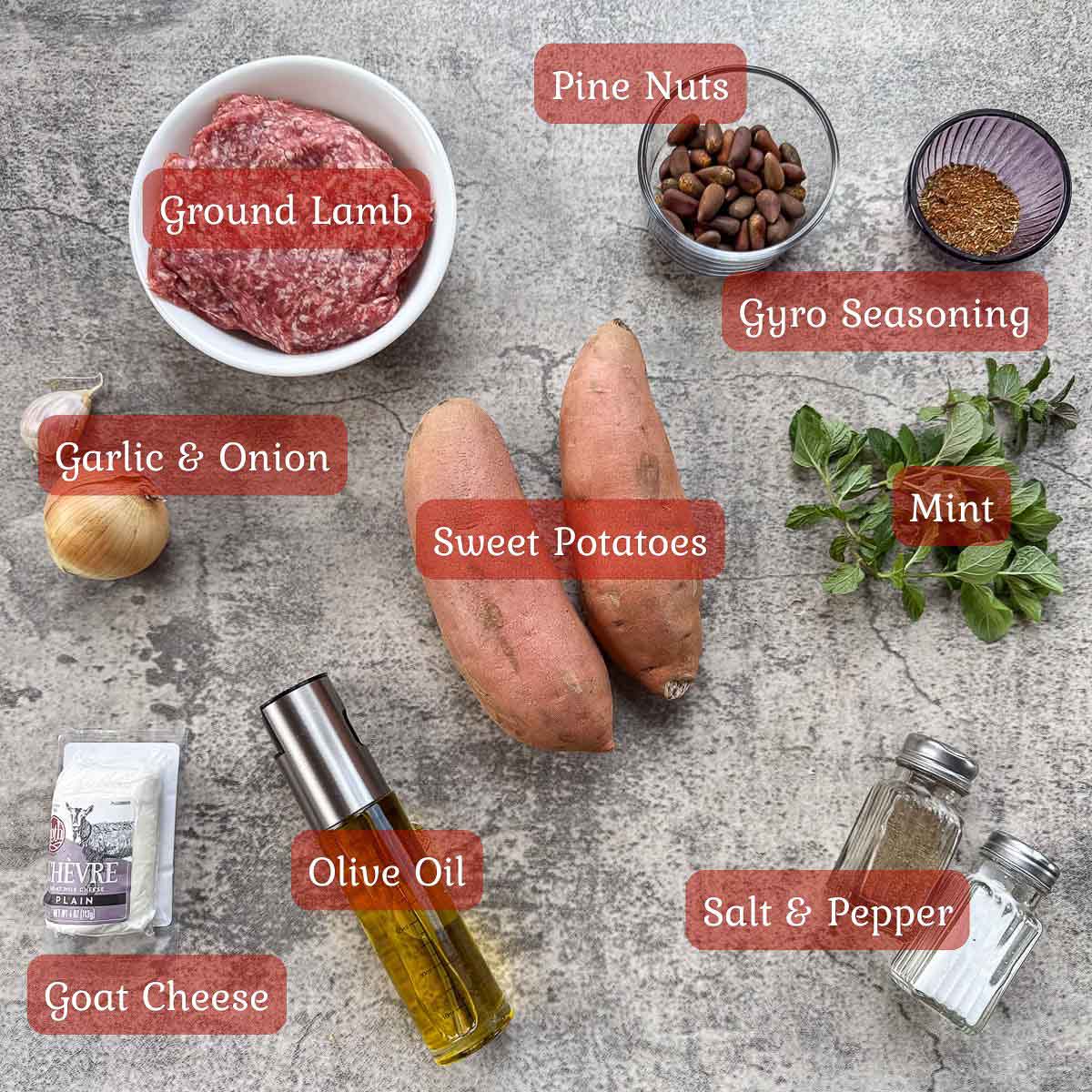 stuffed sweet potatoes ingredients.