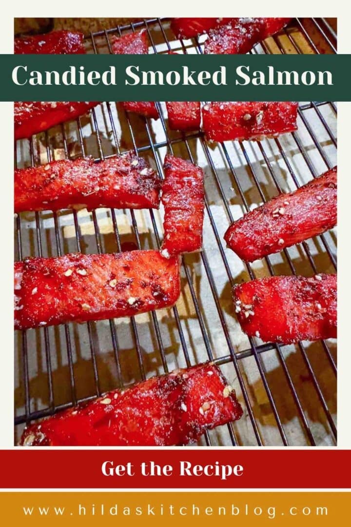 candied salmon on a rack
