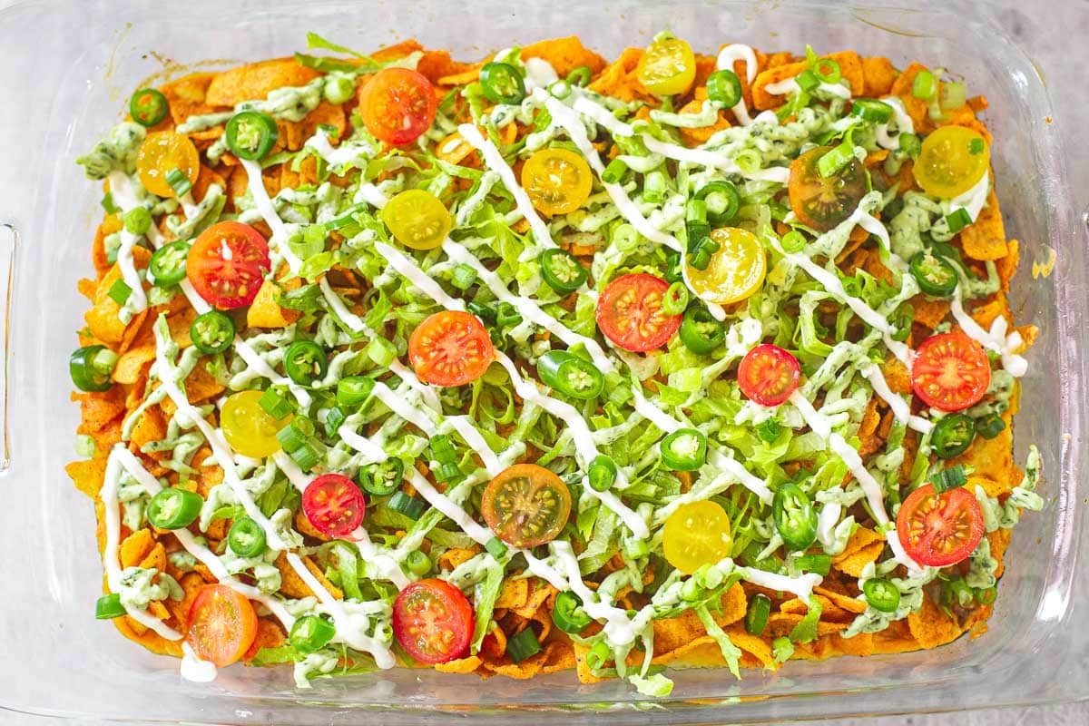 walking taco casserole