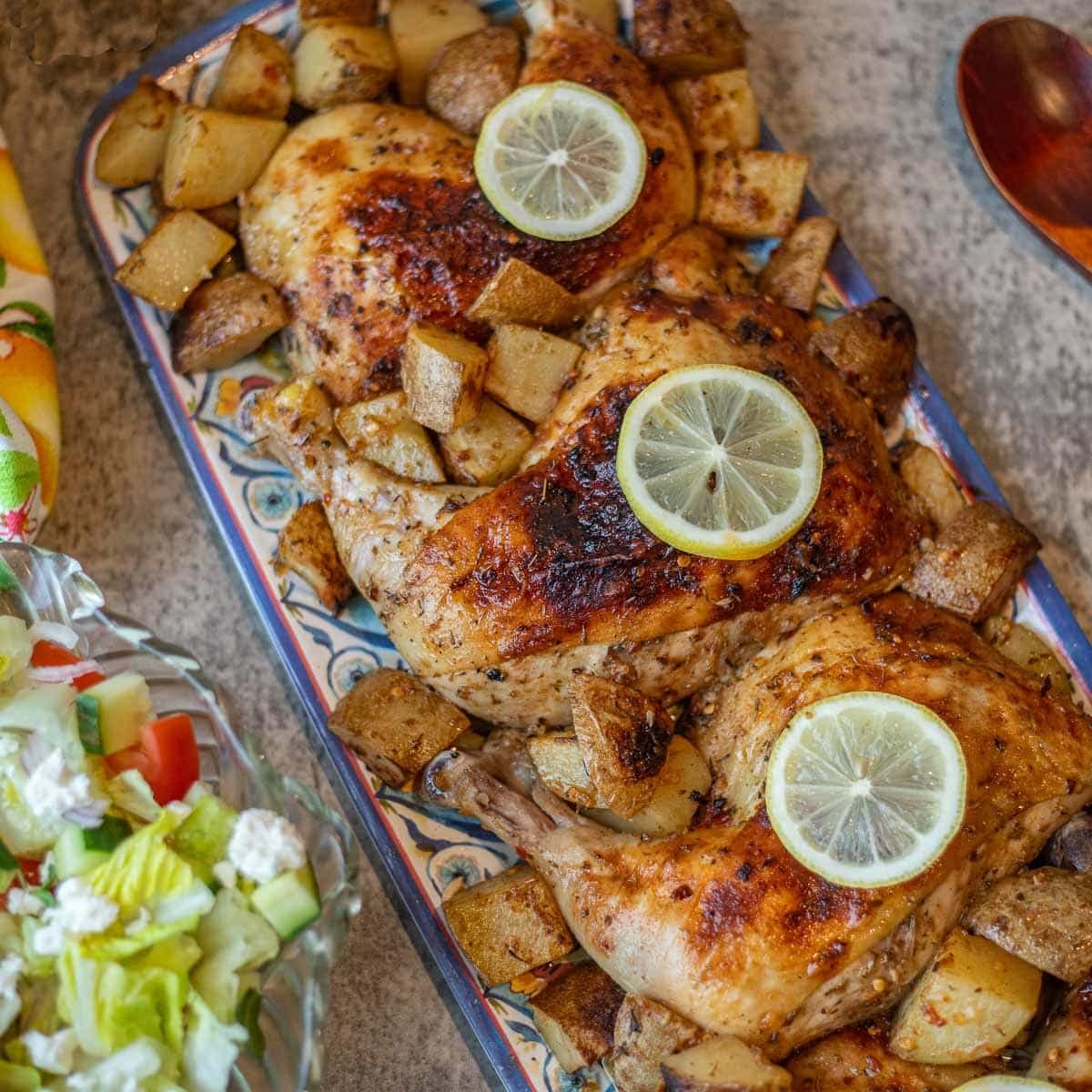greek chicken with lemon potatoes