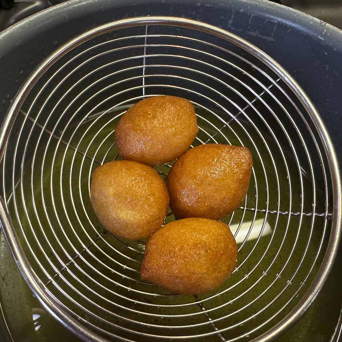 lokma being removed from oil