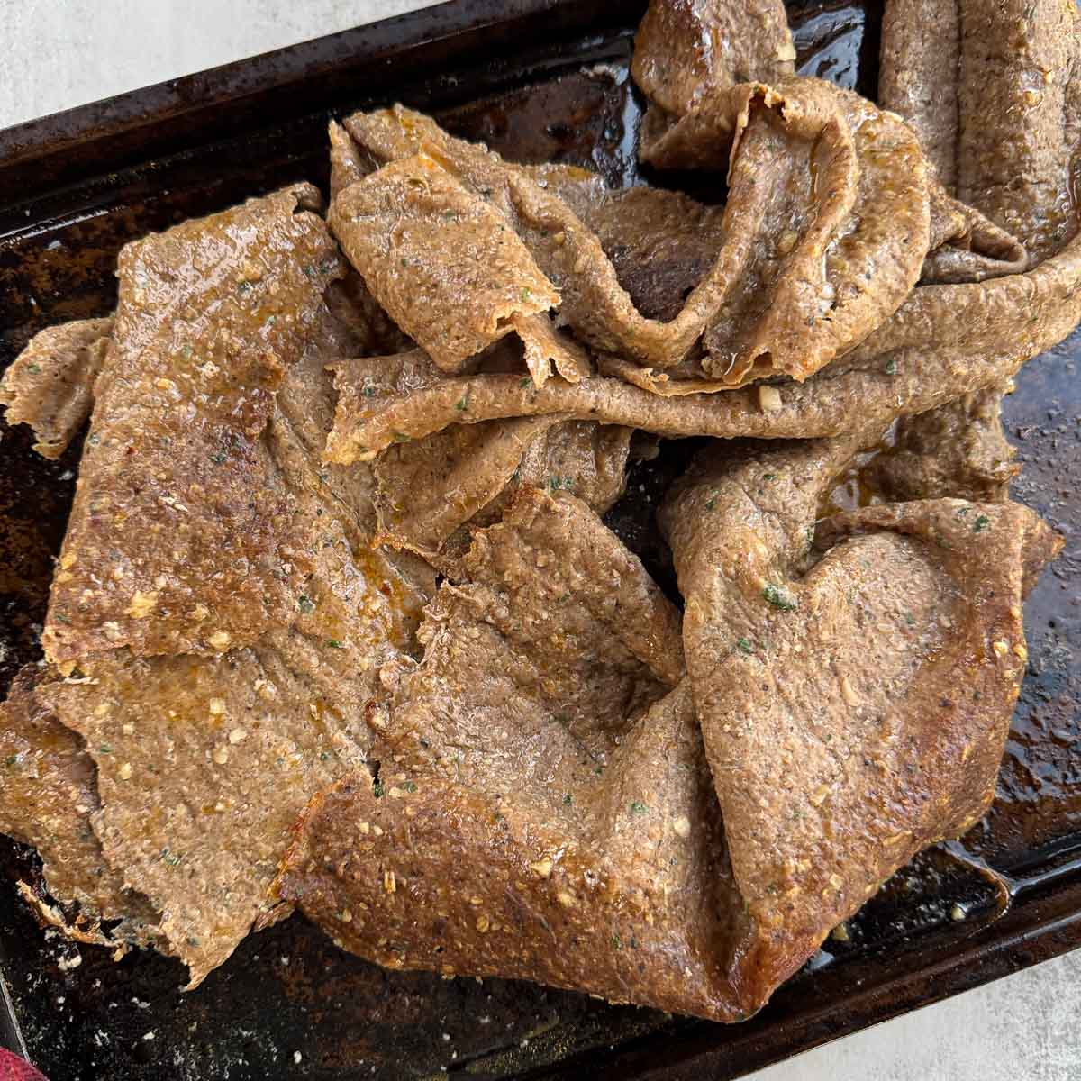 doner kebab meat on a tray