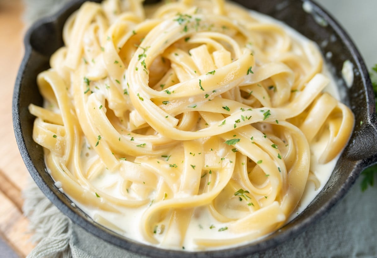 veloute sauce over pasta