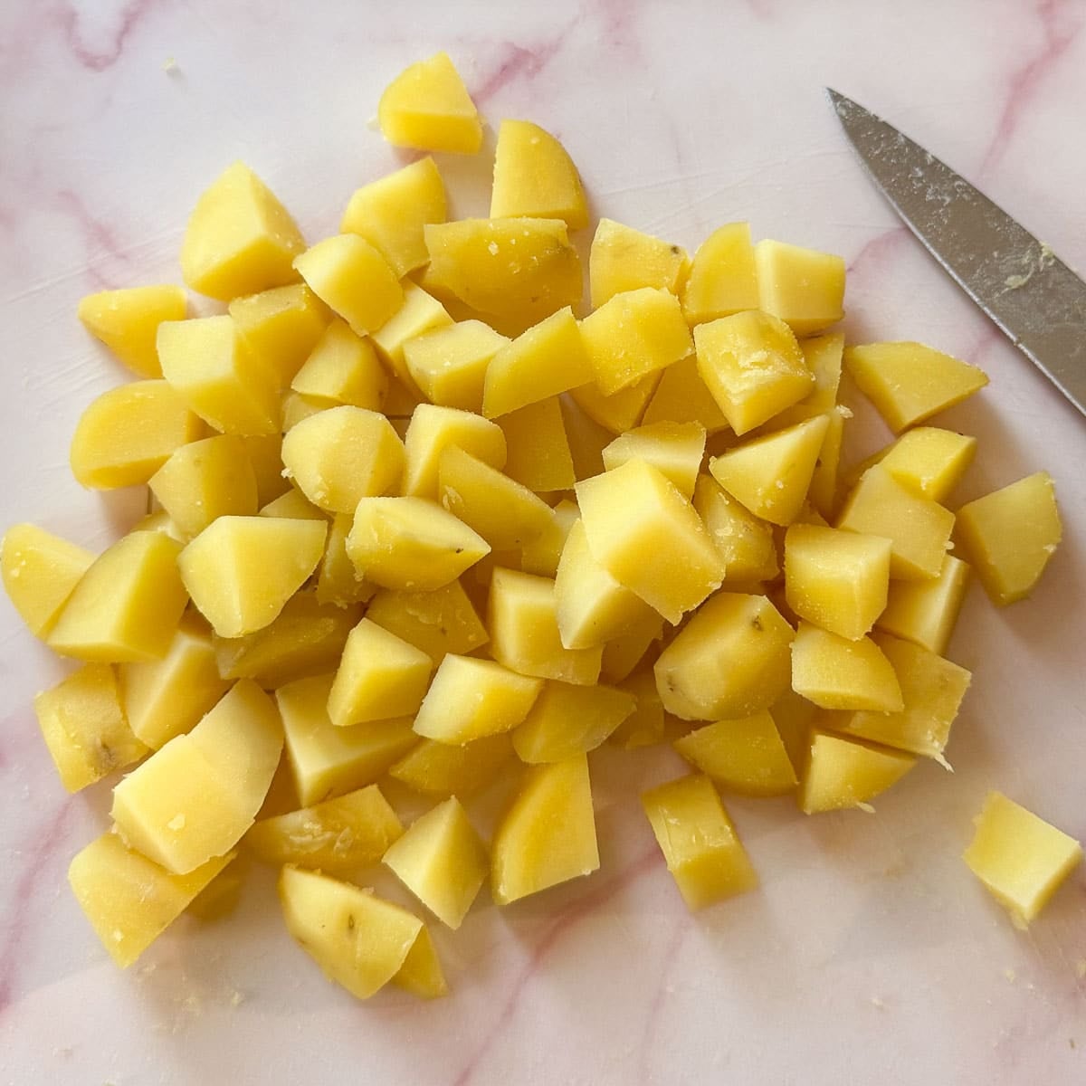 diced cooked potatoes