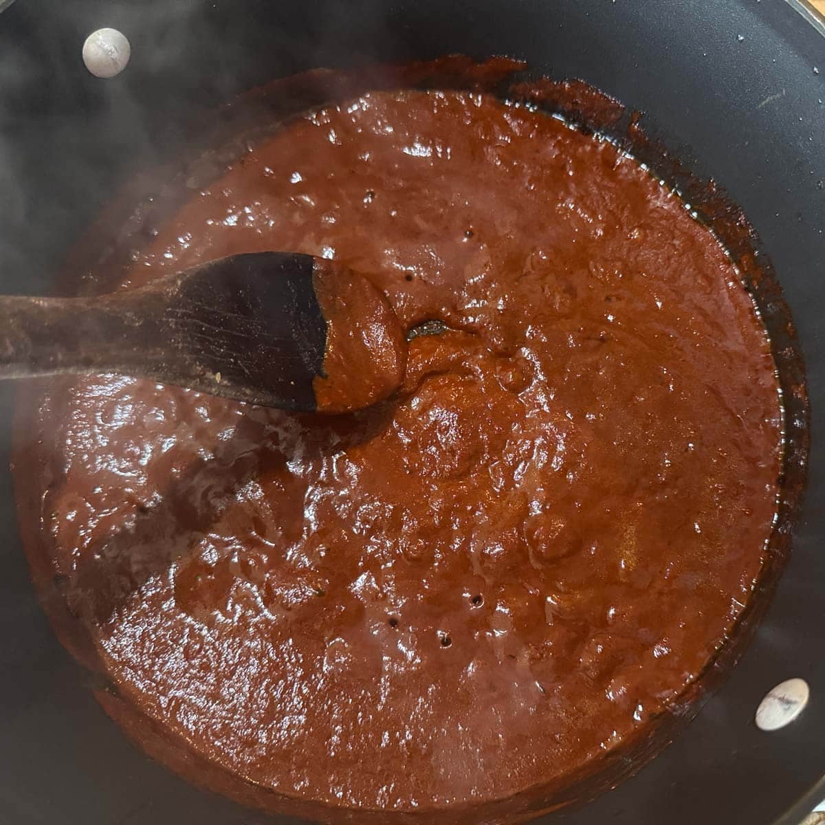 chile sauce in a pot