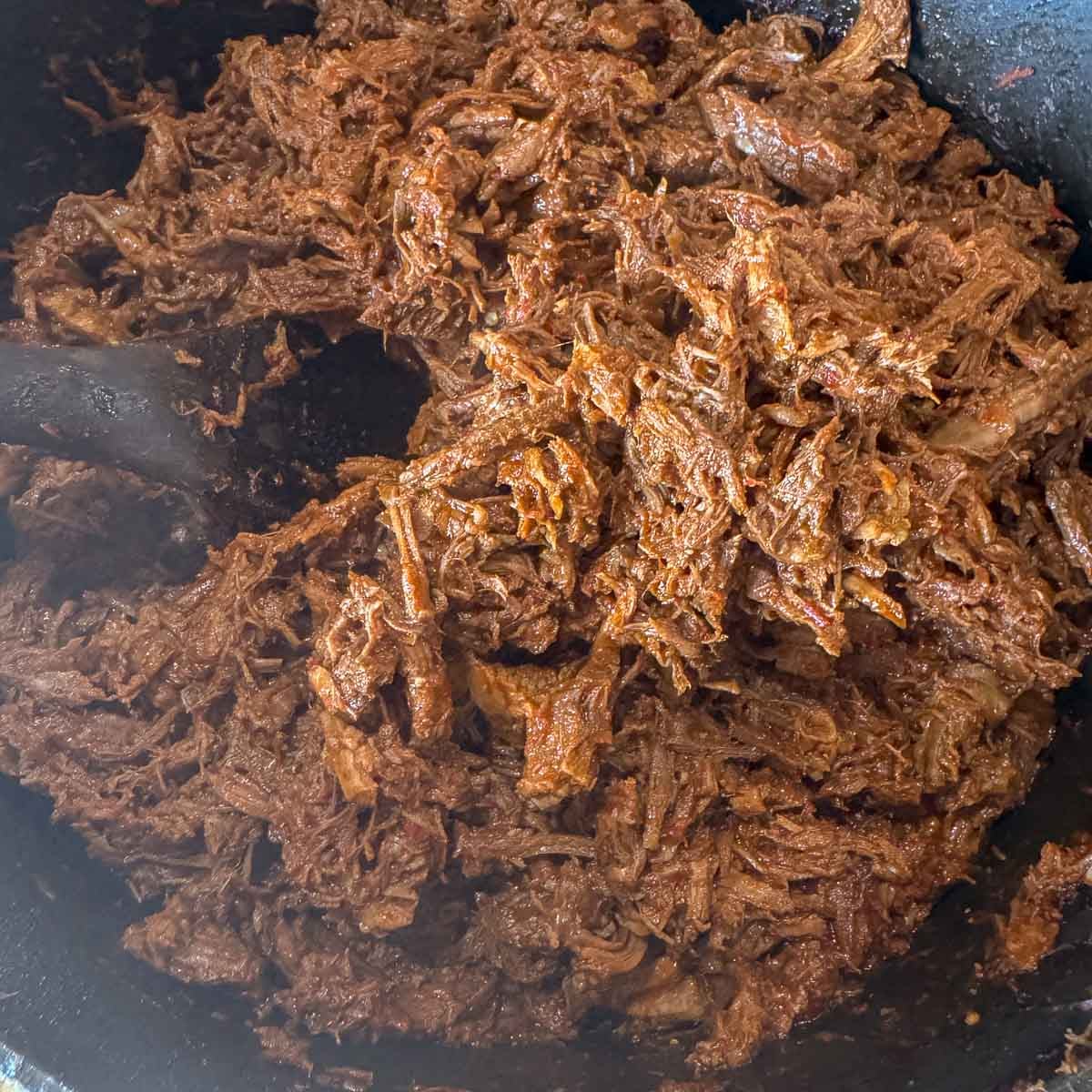 shredded beef mixed with chile sauce