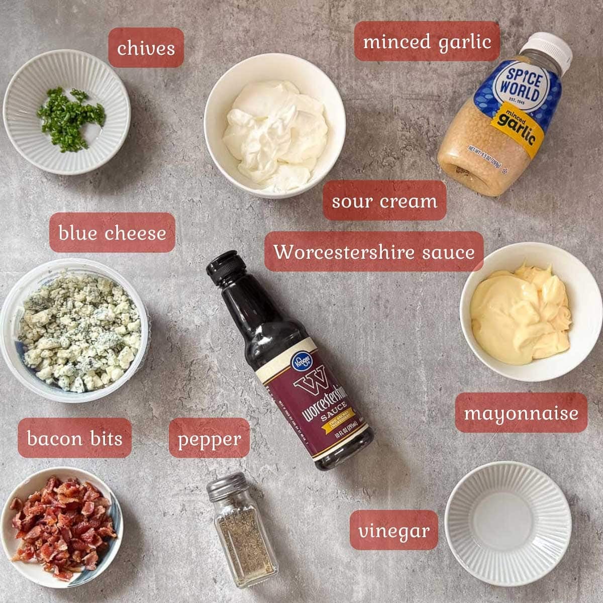 blue cheese dipping sauce for buffalo wings.