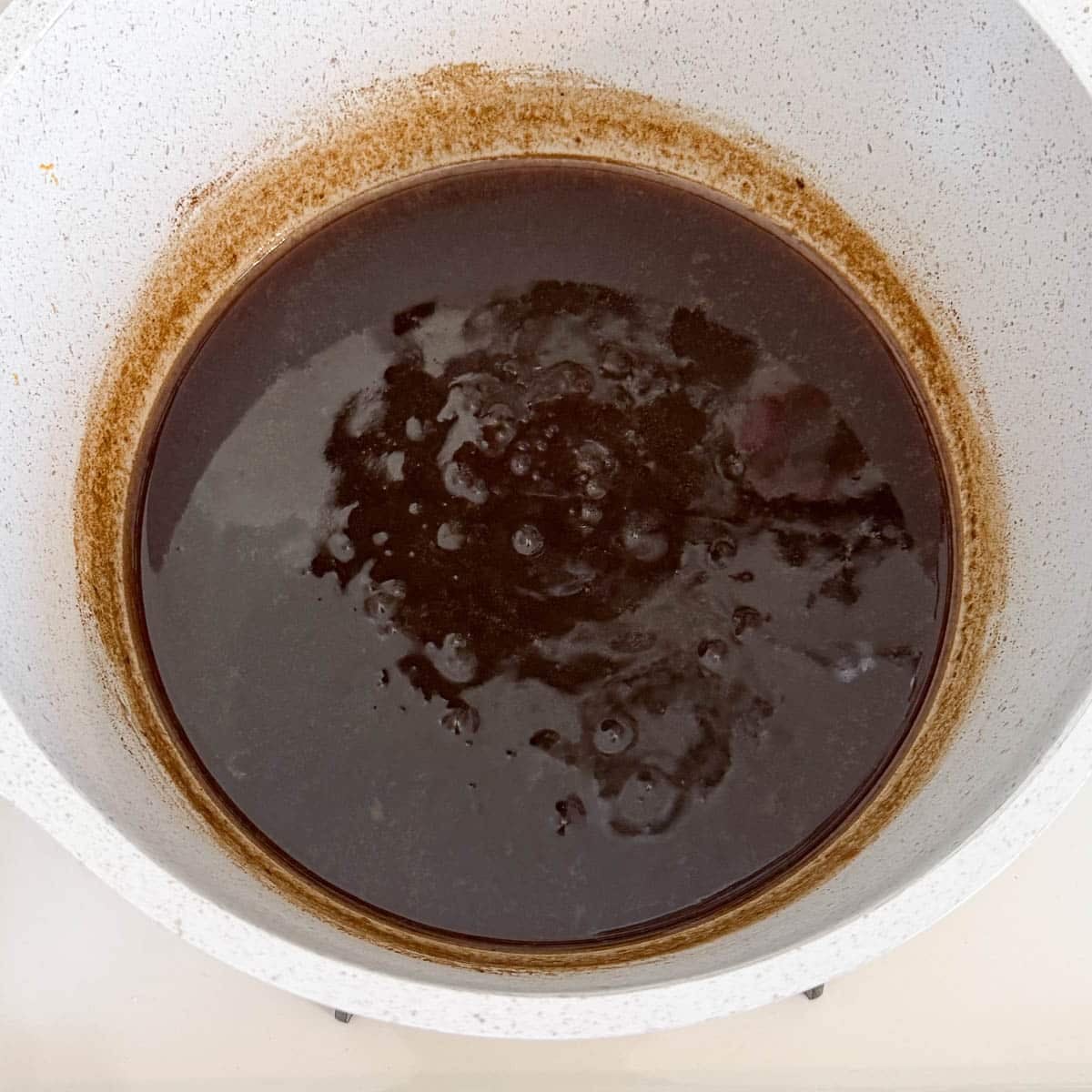 pumpkin spice coffee syrup after cooling.