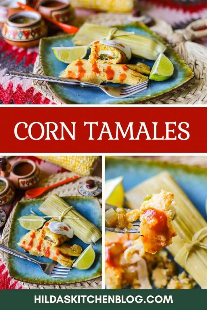corn tamales collage