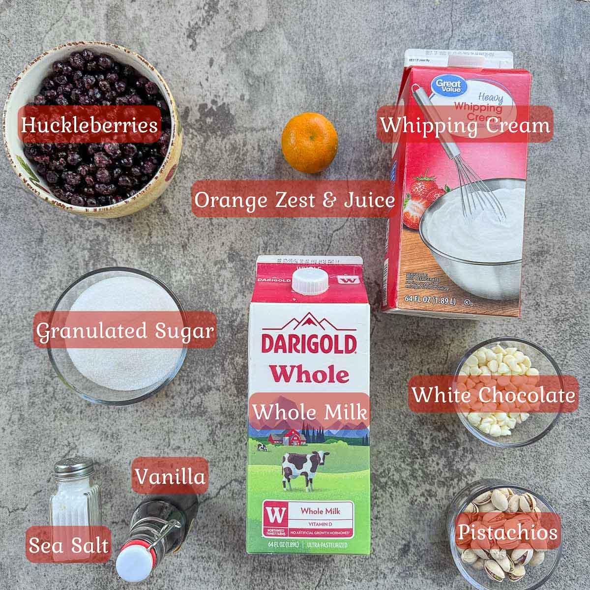 huckleberry ice cream ingredients