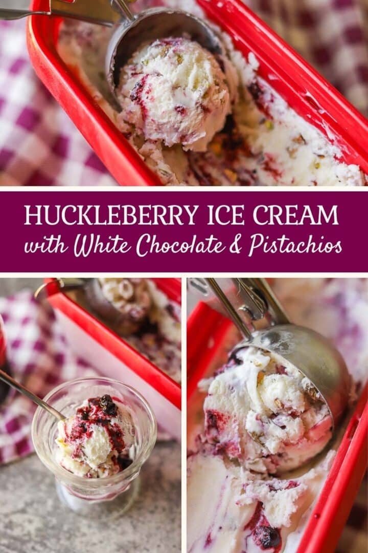 huckleberry ice cream collage