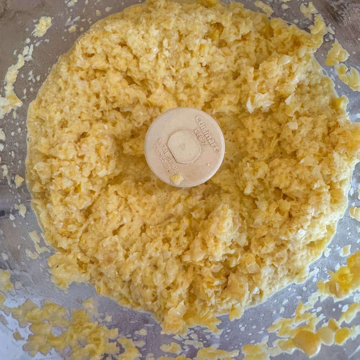 blended corn in a food processor