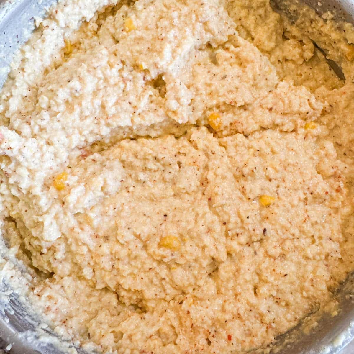 corn masa mixture in a bowl