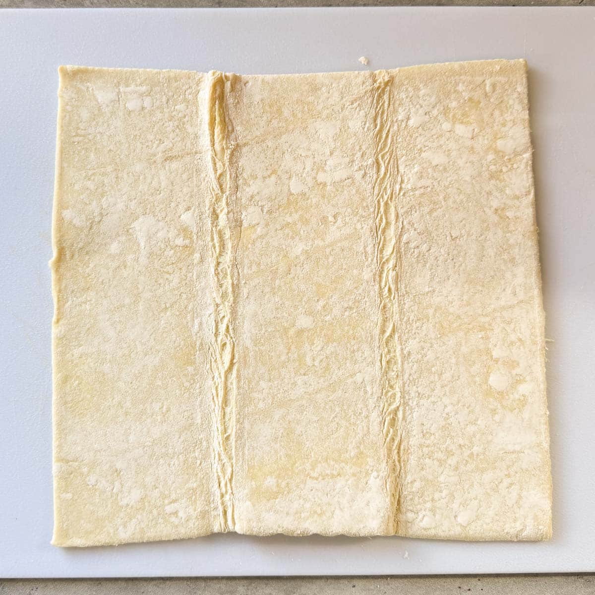puff pastry before being rolled out.
